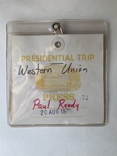 Nixon White House Trip Press Credential 8/20/1970 Mexico Summit