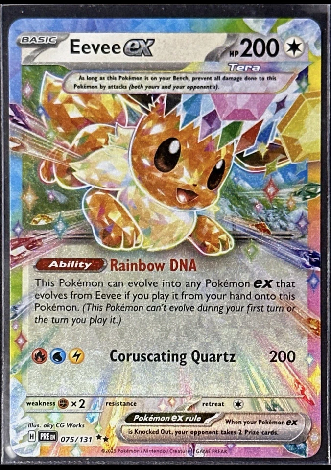 Pokemon Prismatic Evolutions Double Rare EX EEVEE Set Of 9 ENGLISH EEVEELUTIONS - Image 2 of 4