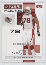2007 Playoff NFL Playoffs Rookie Red Signatures 93/100 Alan Branch #160 Auto 0b5