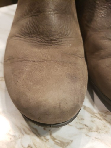 Damen ECCO braune Leder Wildleder Reißverschluss-Stiefeletten Größe 39 - Bild 2 von 15