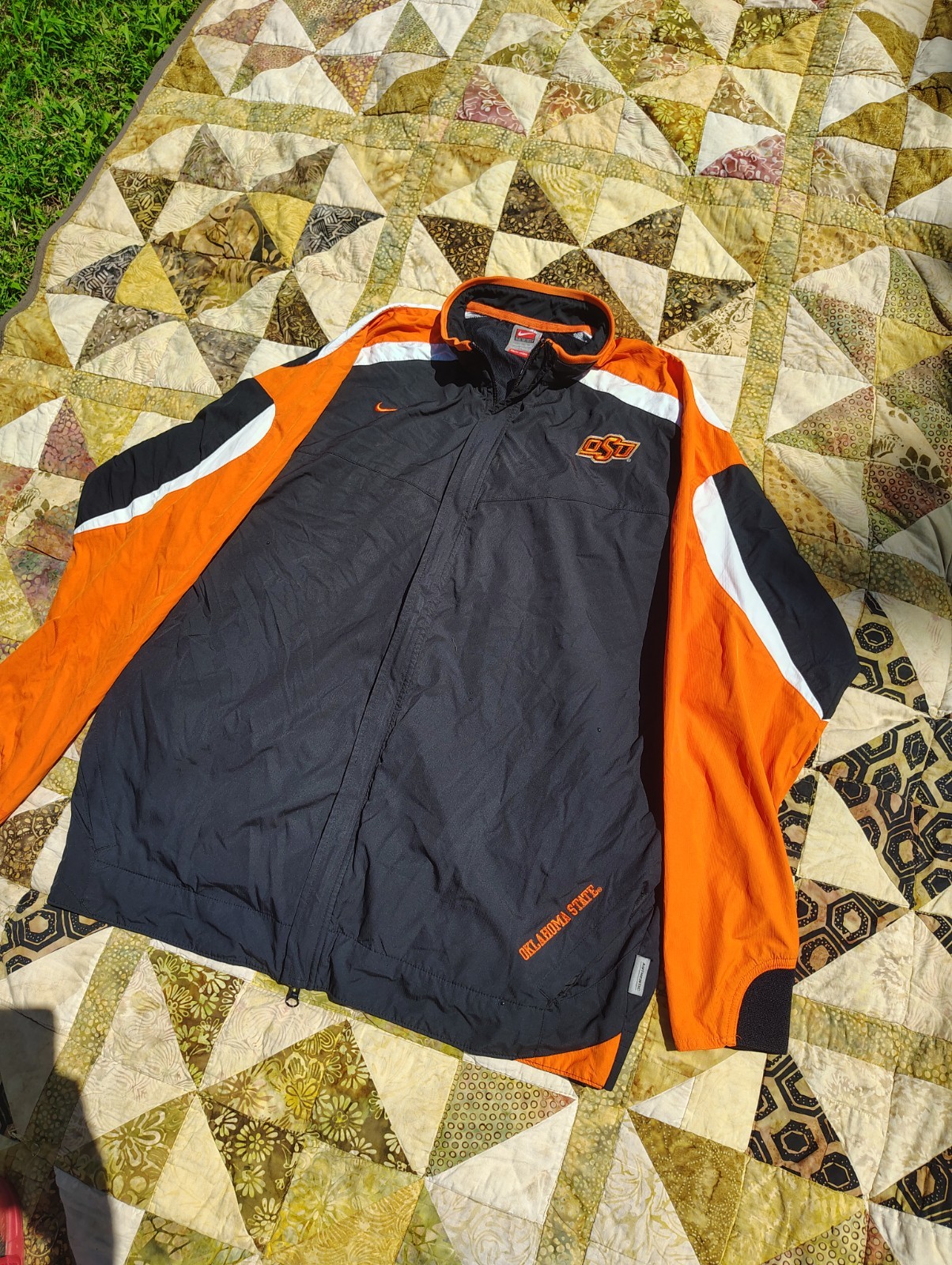 SACAI X NIKE Giacca Team Nike Oklahoma State Uomo XXL Nero Arancione Gear Vintage Y2K Nylon Zip