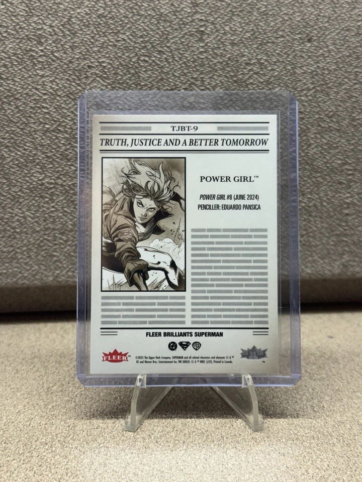 Fleer Brilliants Superman 2025 - #TJBT-9 Power Girl - Truth Justice RARO (1:640) Foto 2 de 2