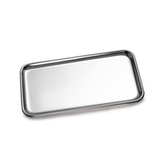 Small Silver Tray Rectangular SUS304 Stainless Steel Bathroom Tray for Jewelr...