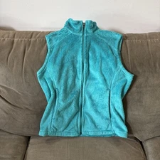 Patagonia Synchilla S Vest Sleeveless Teal Cyan Blue Full Zip Fleece Outdoor