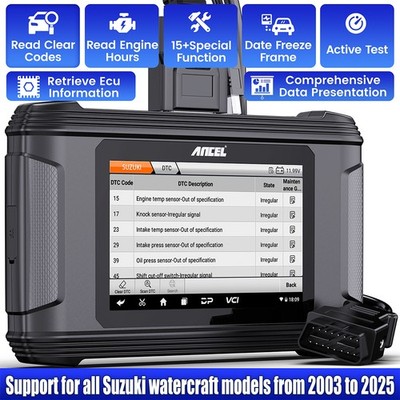 ANCEL MR500 Outboard Fault OBD2 Scanner Maritime Diagnostic Tool Fit For Suzuki