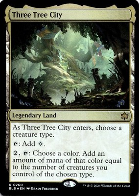 MTG Three Tree City FOIL NM R 260 Bloomburrow