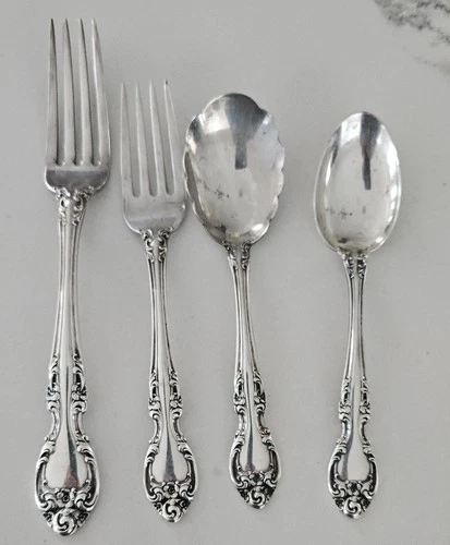 Timeless Gorham Sterling Silver  4 Piece Set. Melrose Pattern