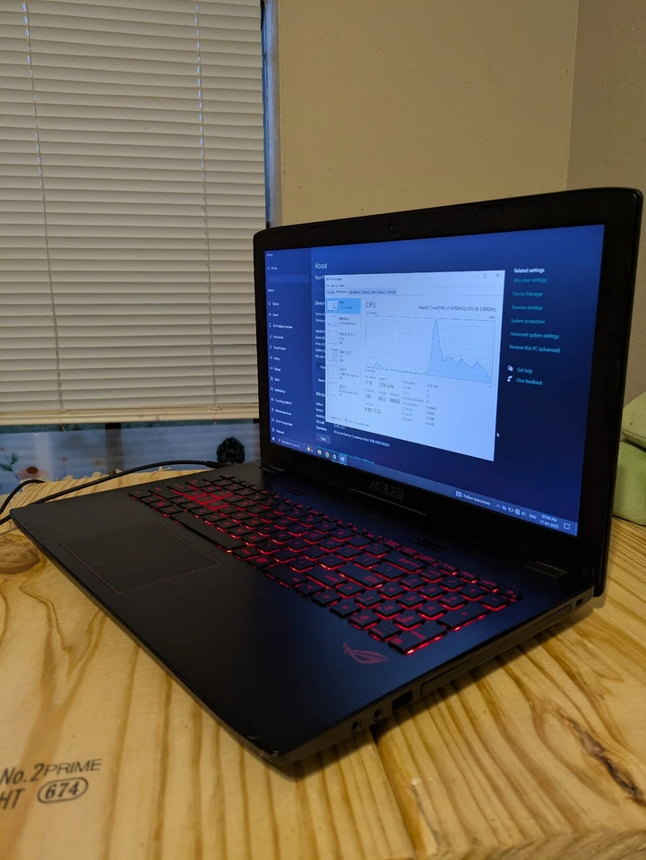 Asus ROG GL552VW Gaming Laptop, Intel core i7 CPU, 16GB RAM, 256GB SSD, 1TB HDD - Image 3 of 4