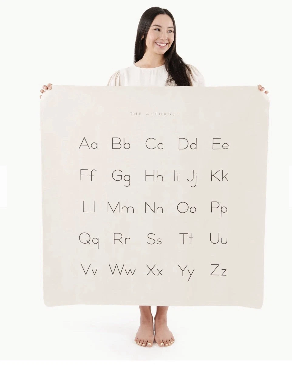 Gathre Mini Tapestry Kids High Chair Alphabet: Water-Resistant Leather Floor Mat