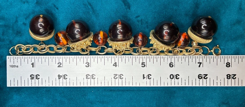 Grueso Dije Pulsera Raíz Cerveza Color Acrílico Plástico Cuentas Cuelgantes Boho 7 1/2 " Foto 3 de 3