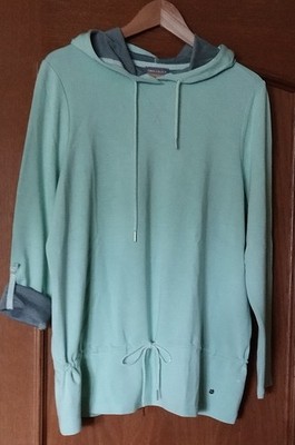 Damen-Shirt, Langarm, Kapuze, GINA LAURA, hellgrün, Größe L