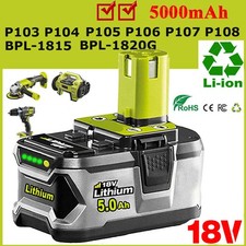 NEW FOR RYOBI P108 One 18V 5.0 Ah Lithium-Ion HIGH PERFORMANCE Battery PBP004