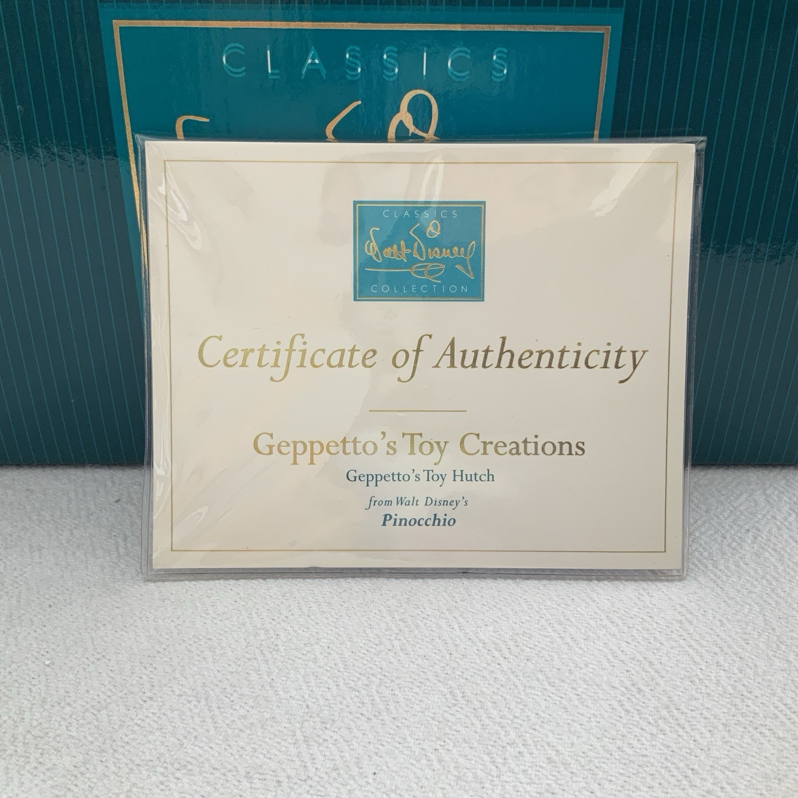 WDCC Pinocchio’s Geppetto's Toy Hutch “Geppetto’s Toy Creations” w/WDCC 1998 Pin