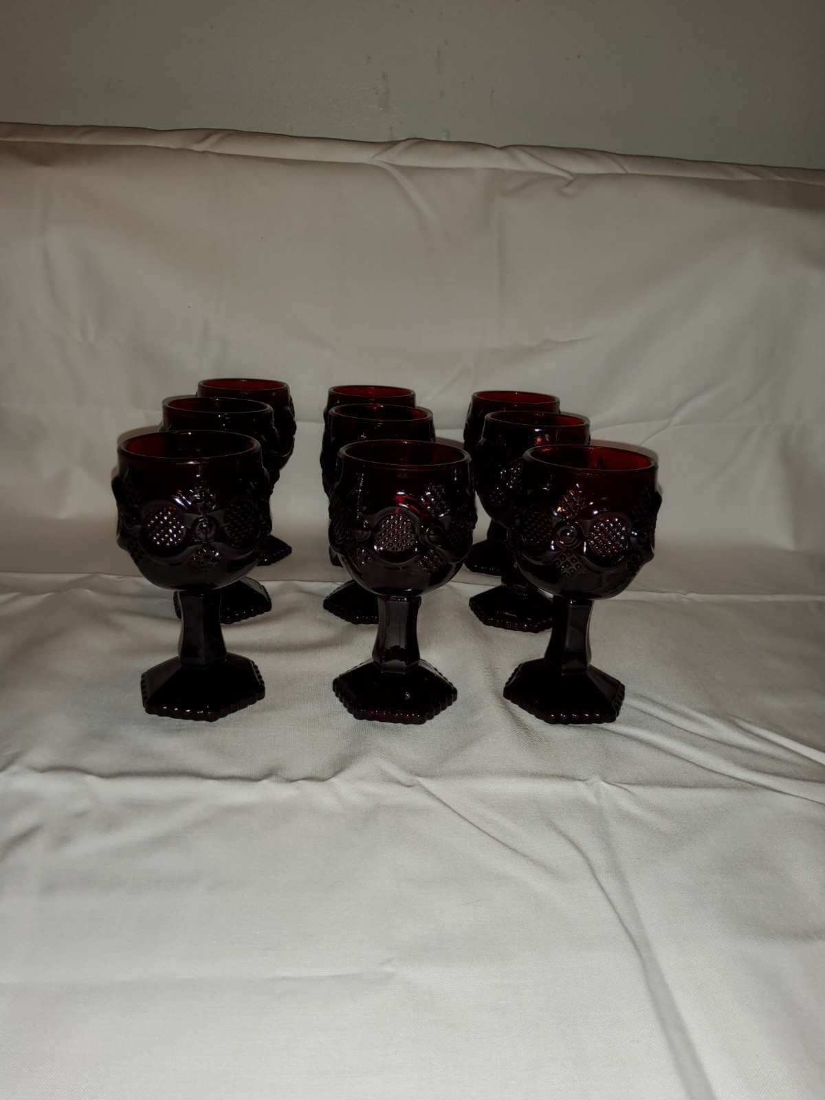 Avon Cape Cod 4.5 in. Ruby Red Small Wine Glass Set of 9