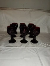 Avon Cape Cod 4.5 in. Ruby Red Small Wine Glass Set of 9