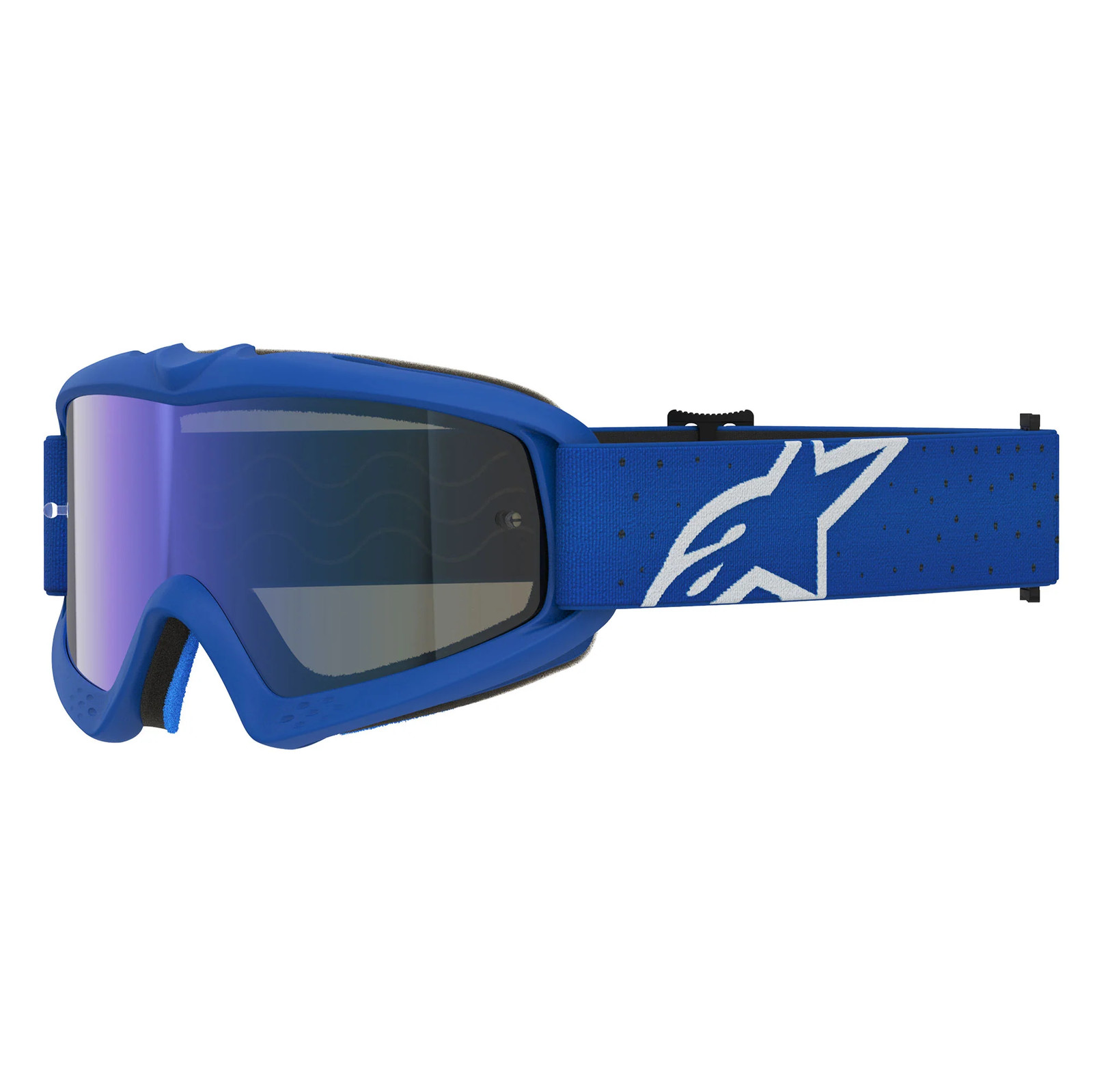 Alpinestars Youth Vision VESTA MX Goggles (Blue/White) Mirror Blue Lens - Image 3