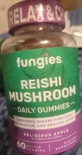 Fungies Reishi Mushroom Gummies Supplement, 60 Count Exp 12/2026