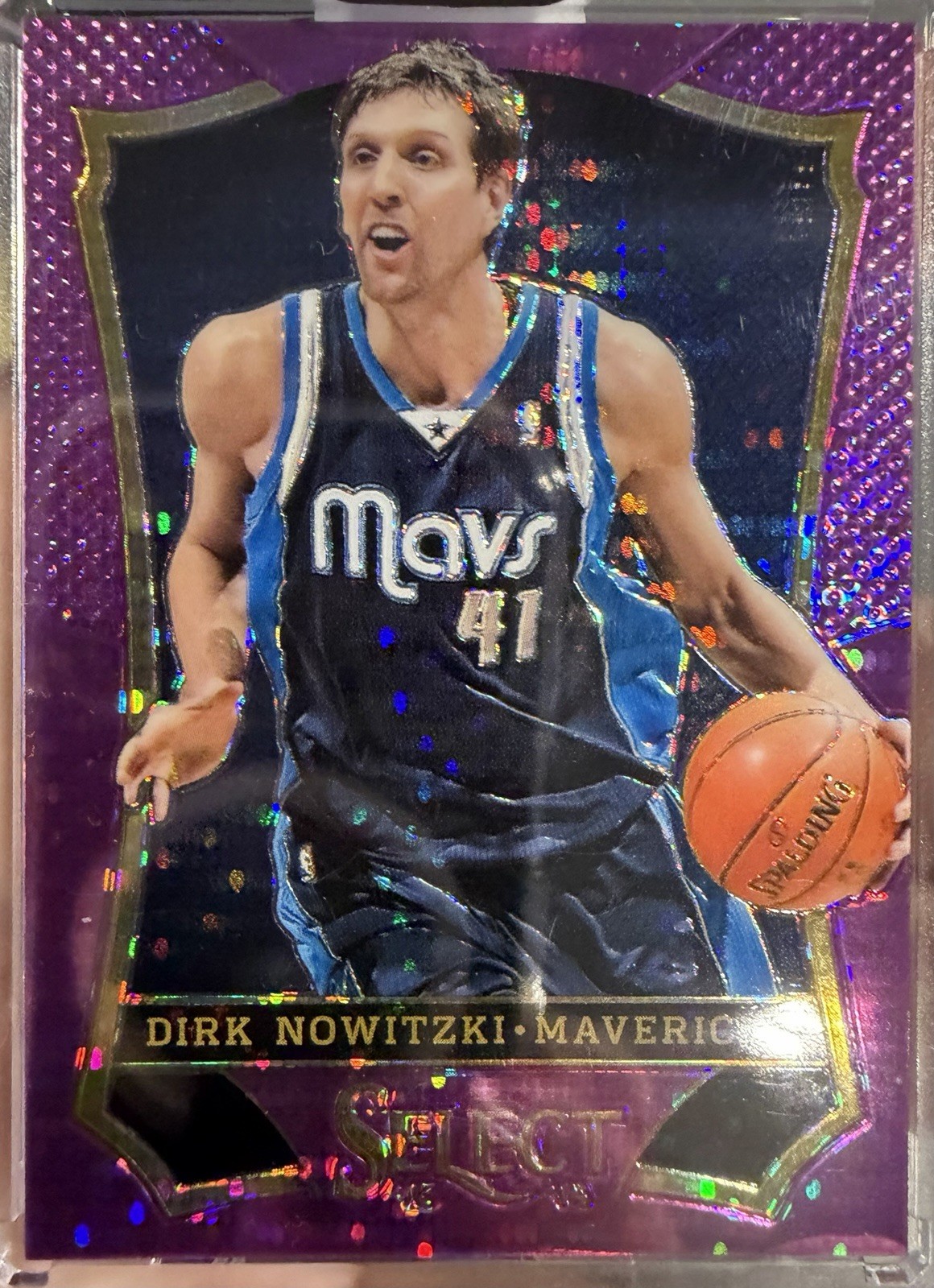2013-14 Panini Select Dirk Nowitzki Purple Pulsar Prizm /99 #142