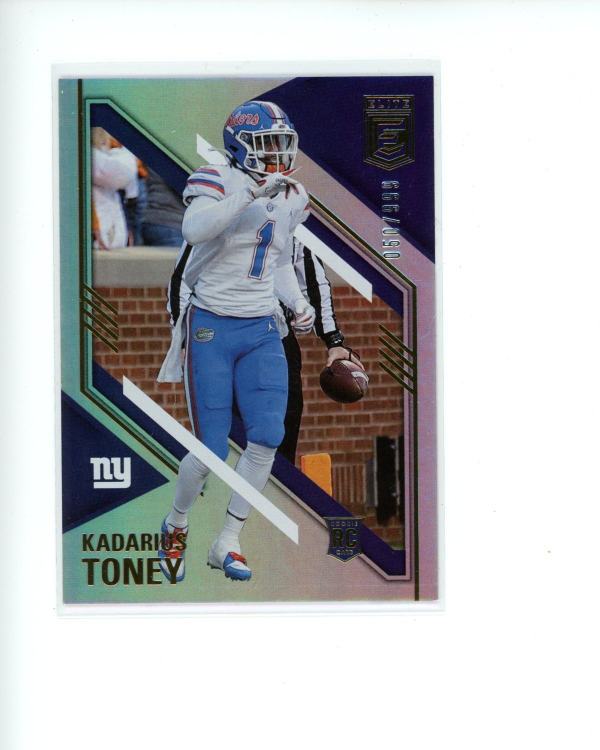 2021 Panini Donruss Elite Silver Foil #128 Kadarius Toney Rookie RC #d 50/999