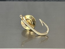 14k Gold Tiffany & Co. Fishing Hook Tie Tack Pin RARE