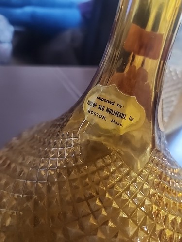 Amber Glass Decanter Stopper Diamond Point Vintage Bottle - Picture 3 of 3