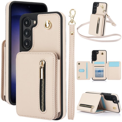 Leather Wallet Card Case Crossbody Strap For Samsung S25 S24 Ultra S23 S22 S21 - Picture 43 of 78