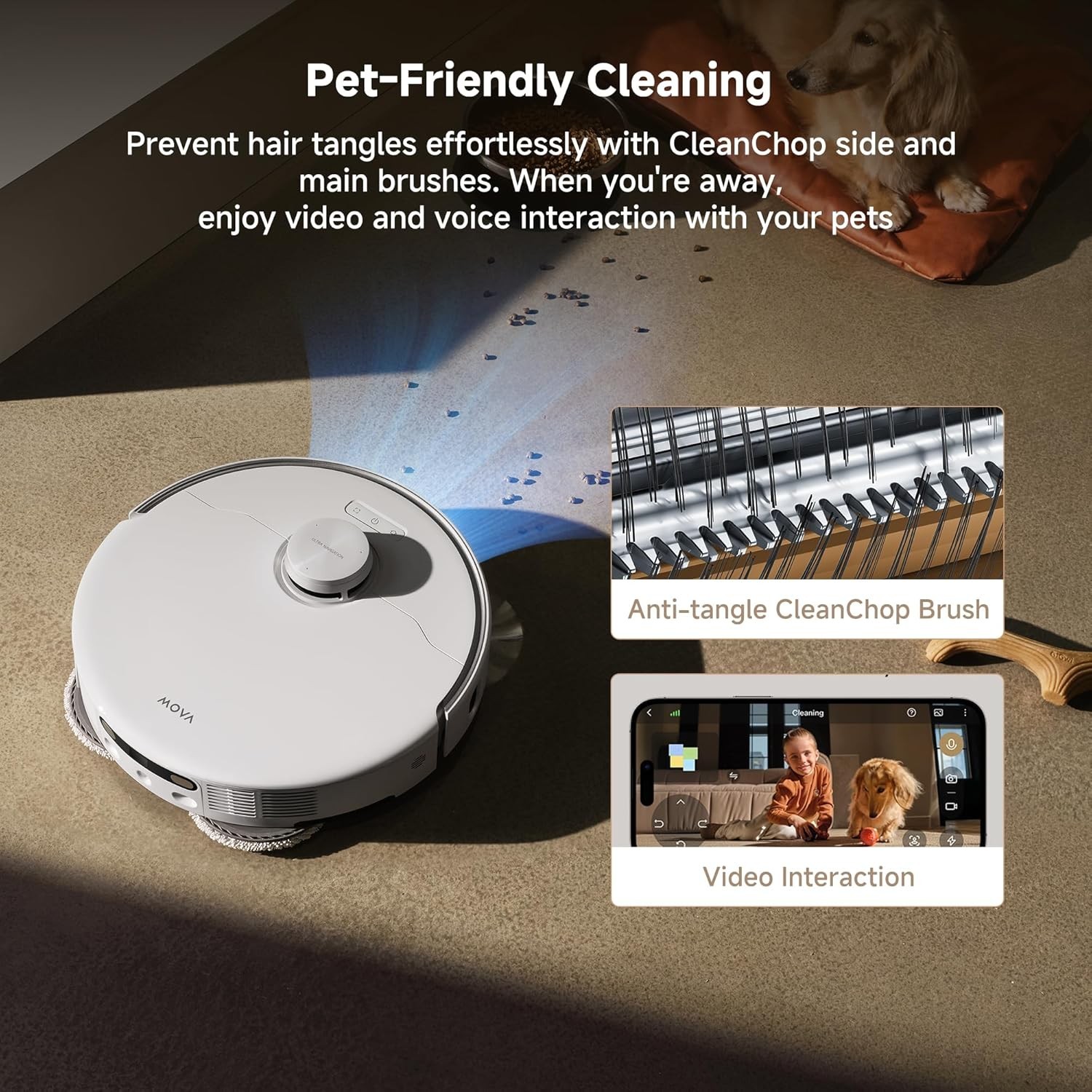 Mova P50 Pro Ultra Robot Vacuum & Mop Auto Empty 19000Pa, Carpet & Floor 5