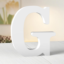 8 Inch White Wood Letters Unfinished Wood Letters for Wall Decor Decorative Stan