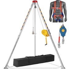 VEVOR Confined Space Tripod Kit Rescue Tripod Fall Arrest 5-8 ft Legs 2600 lbs