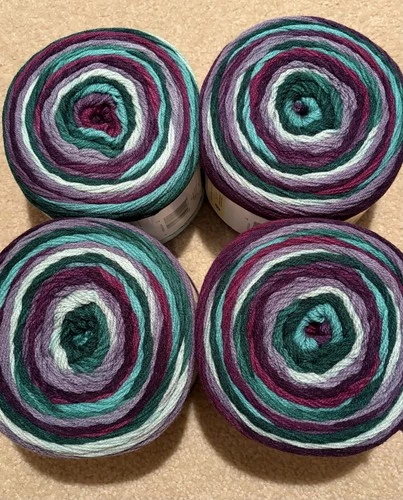Lot of 4 Caron Skinny Cakes Yarn - RASPBERRY GANACHE - product listing photo