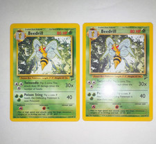 Pokémon Beedrill Base Set 2 21/130 Lot of 2 Cards English Vintage TCG