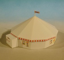 Zirkuszelt, klein und rund , Außenhaut, cnc gefräst , Spur Z  1:220