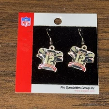 Tom Brady #12 Jersey New England Patriots NFL  Team Player Branded Earrings