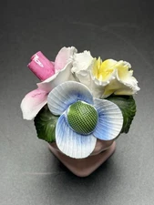 Crown Royal Bone China Floral Bouquet In pink vase (England)