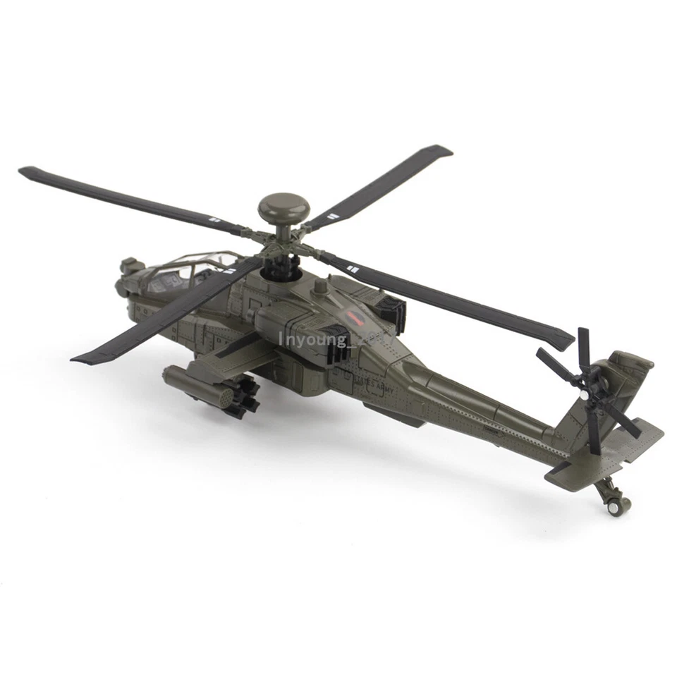 AH-64 Apache Helicopter Model Diecast US Military Army Airplane Model - Image 2 of 4