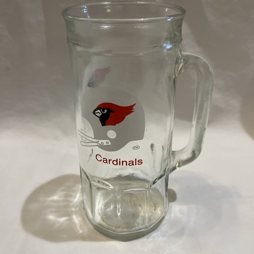 Vintage St. Louis Cardinals Glass Beer Mug Stein NFL Football Fisher