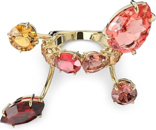 Swarovski Gema ring, Multi Coloured on Gold Coloured New - Picture 2 of 4