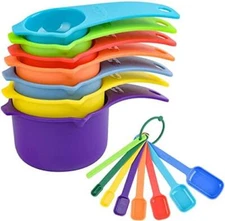 Measuring Cups and Spoons Set Plastic Measuring Cup Set Measuring Spoons and 