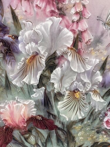 Symphony of Shimmering Beauty Series Plate "Iris Quartet" Artist Lena Liu-14099C - Picture 3 of 6