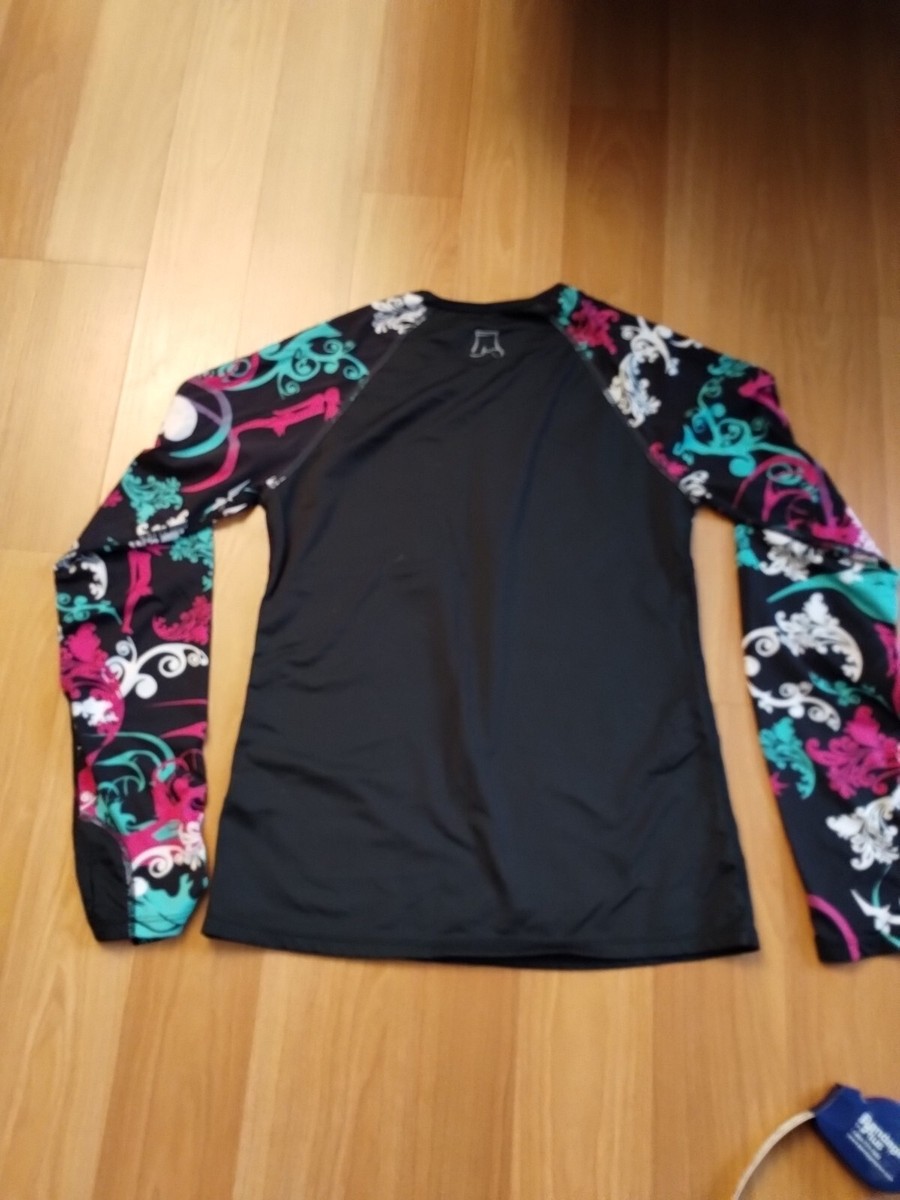 Skirt sports running athletic Top Small Long Sleeve Black And Pink View 4