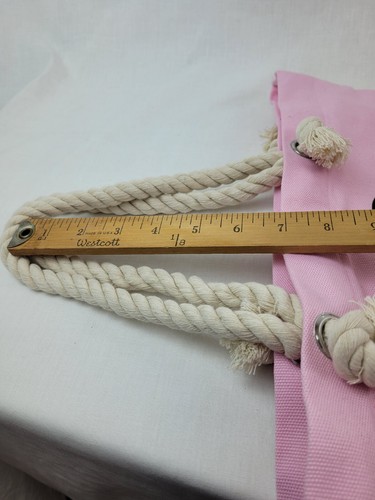 Tragetasche rosa mit Tukan Vogel Logo und "Chill Out" Schriftzug Seil Tragegriffe - Bild 9 von 9