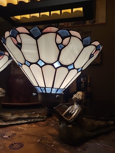 2x Chandler Style Art Deco Lamp Lady Nymph Laying Down Table Lamp Body #55 - Picture 11 of 21