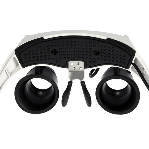 Double Eye Jewelry Watch Repair Magnifier Loupe Glasses With LED Light 8 Lens D - Picture 9 of 16