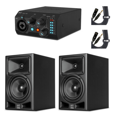 2x RCF AYRA PRO6 6.5'' Active Studio Monitor w/ RCF TRK PRO1 USB Audio Interface