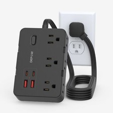 Surge Protector Power Strip, 5 FT Extension Cord with 6 AC Outlets 4 USB Port...