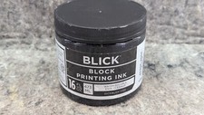   NEW/SEALED   Blick Water Soluble Block Printing Ink - Black, 16 oz Jar