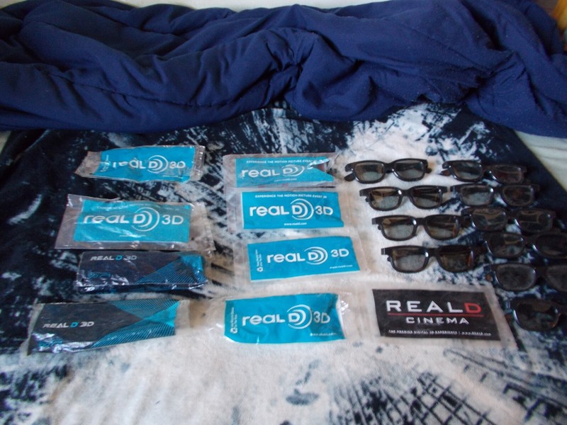 Real D 3D Glasses - Movie Theater 3-D Brand Lot Of 10, 2009 to 2023 Series...