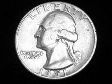 1951 Washington Quarter --- Extra Fine +++