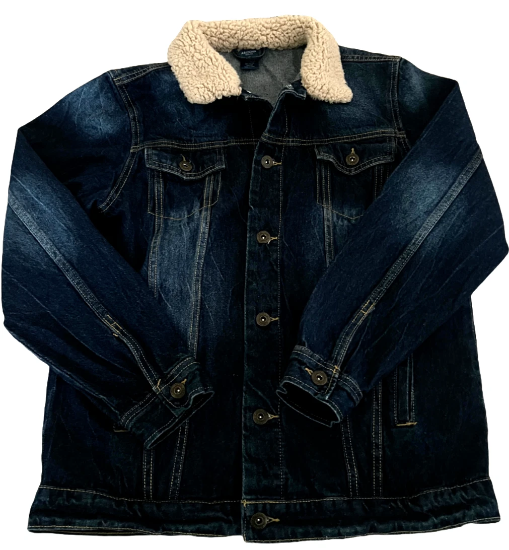 Arizona Jean Co Men's XL Sherpa Collar Jean Trucker Jacket