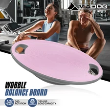 Balance Trainer Board Pink Rehabilitation Equipment Portable w/Gym Grip Handles